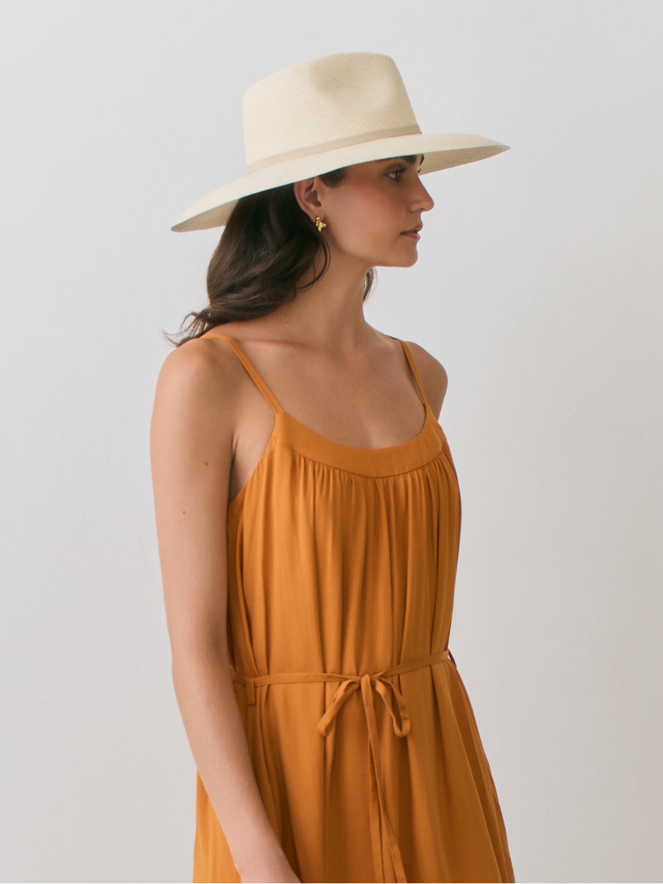 Cuyana Wide Brim Ecuador Straw Sun Hat Resort Wear Vacation Summer Tropical 57